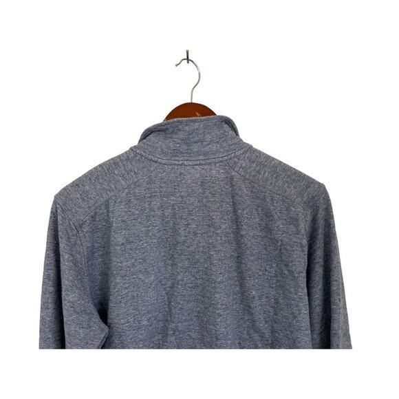 J.CREW Knit Goods 1/4 Zip Pullover Sweater Cotton Heather Gray/Blue Size Med - Picture 6 of 9